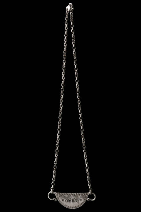 カレン族シルバー チェーン ネックレス カレン語で幸運と刻まれたペンダント  SV950 a01-26
