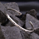 カレン族 カレンシルバー シルバーバングル ブレスレット 眼文様 フリーサイズ  a08-24