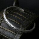 カレン族 カレンシルバー シルバーバングル ブレスレット 幅広 編目文様 フリーサイズ a08-92