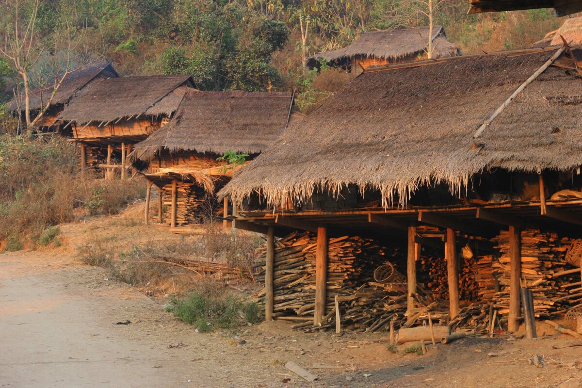 pwo karen village before sunrise