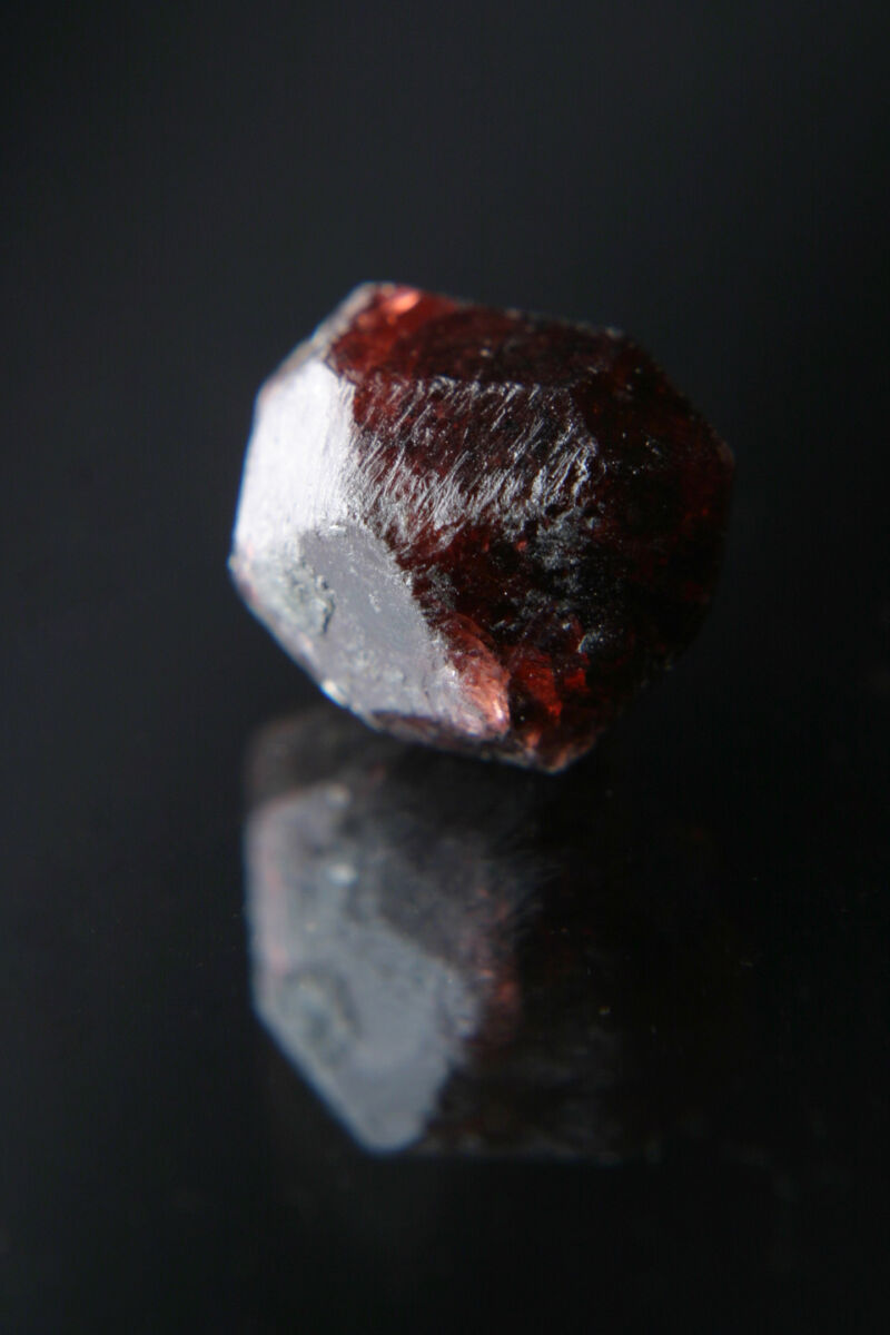 rough red garnet portrait