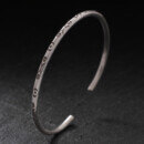 カレン族 カレンシルバー シルバーバングル ブレスレット 民族文様 フリーサイズ a08-71