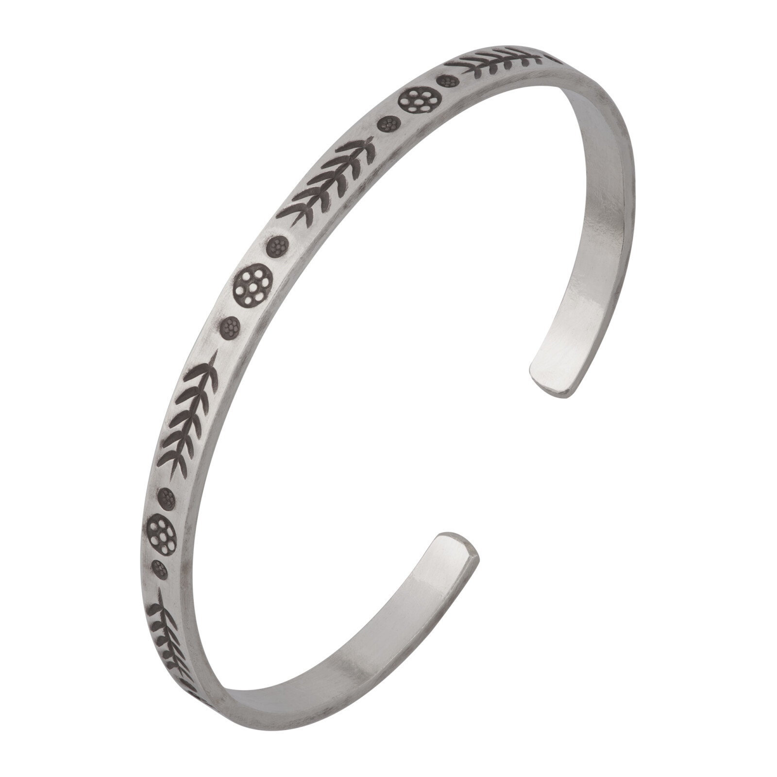 カレン族シルバー バングル フリーサイズ 民族文様 SV950 a08-64