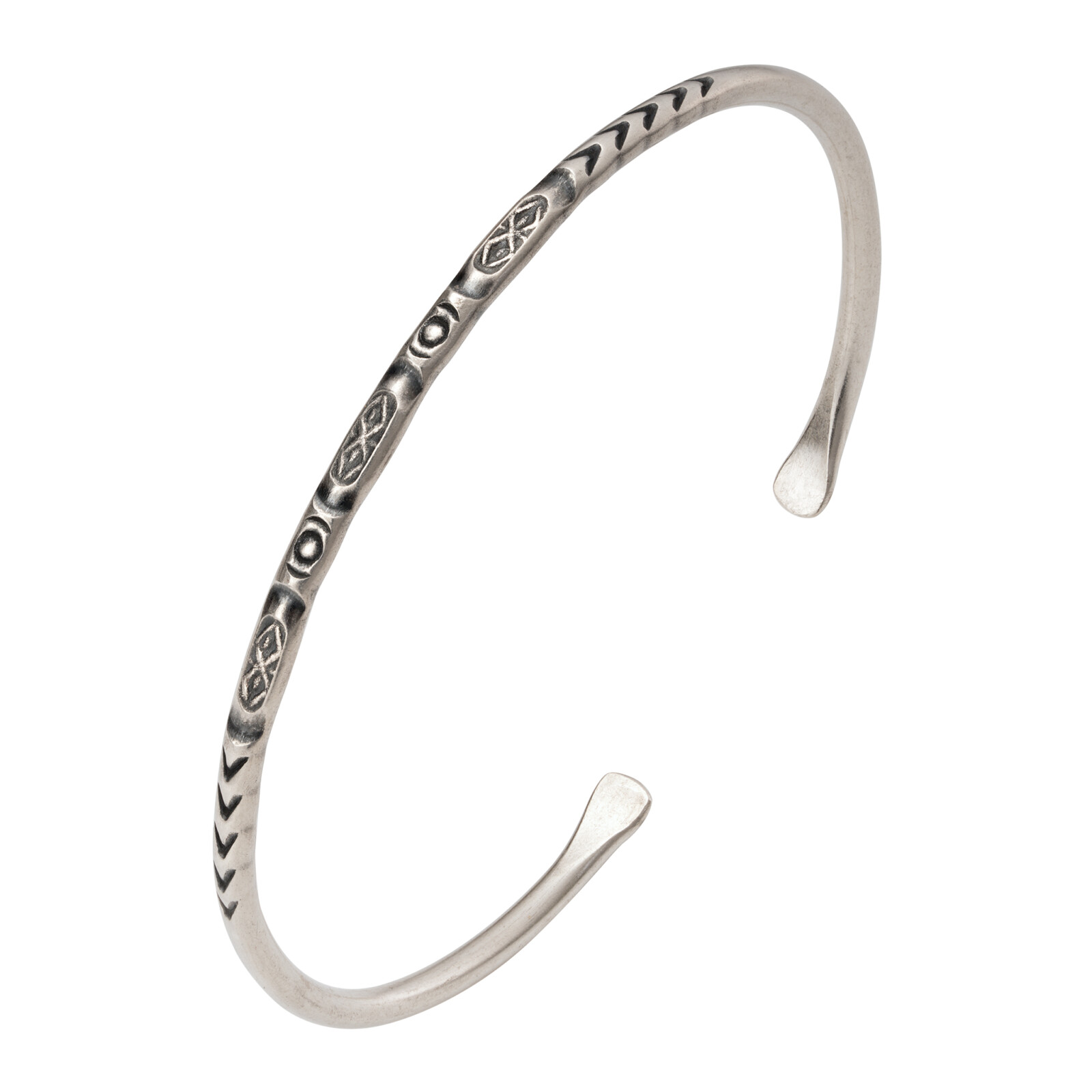 カレン族シルバー バングル フリーサイズ 民族文様 SV950 a08-103