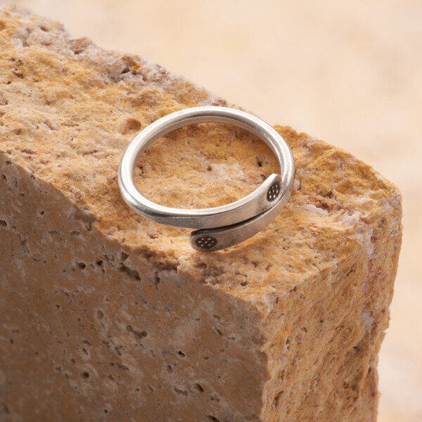 カレン族シルバー リング 7号～25号 フリーサイズ 指輪 民族文様 SV950 a07-77