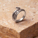 カレン族 カレンシルバー シルバーリング 指輪 スパイラル 幅広 植物 渦巻文様 フリーサイズ 17号～27号 a07-78