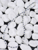 カレン族シルバー フェルメールを虜にした青 ラピスラズリ ビーズ ネックレス シンプル SV950 a03-24