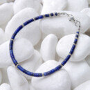 カレン族シルバー フェルメールを虜にした青 ラピスラズリ ビーズ ブレスレット アンクレット SV950 a06-28