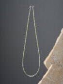 カレン族シルバー 新緑の朝露 ペリドット ビーズ ネックレス 三日月形トップ SV950 a03-64