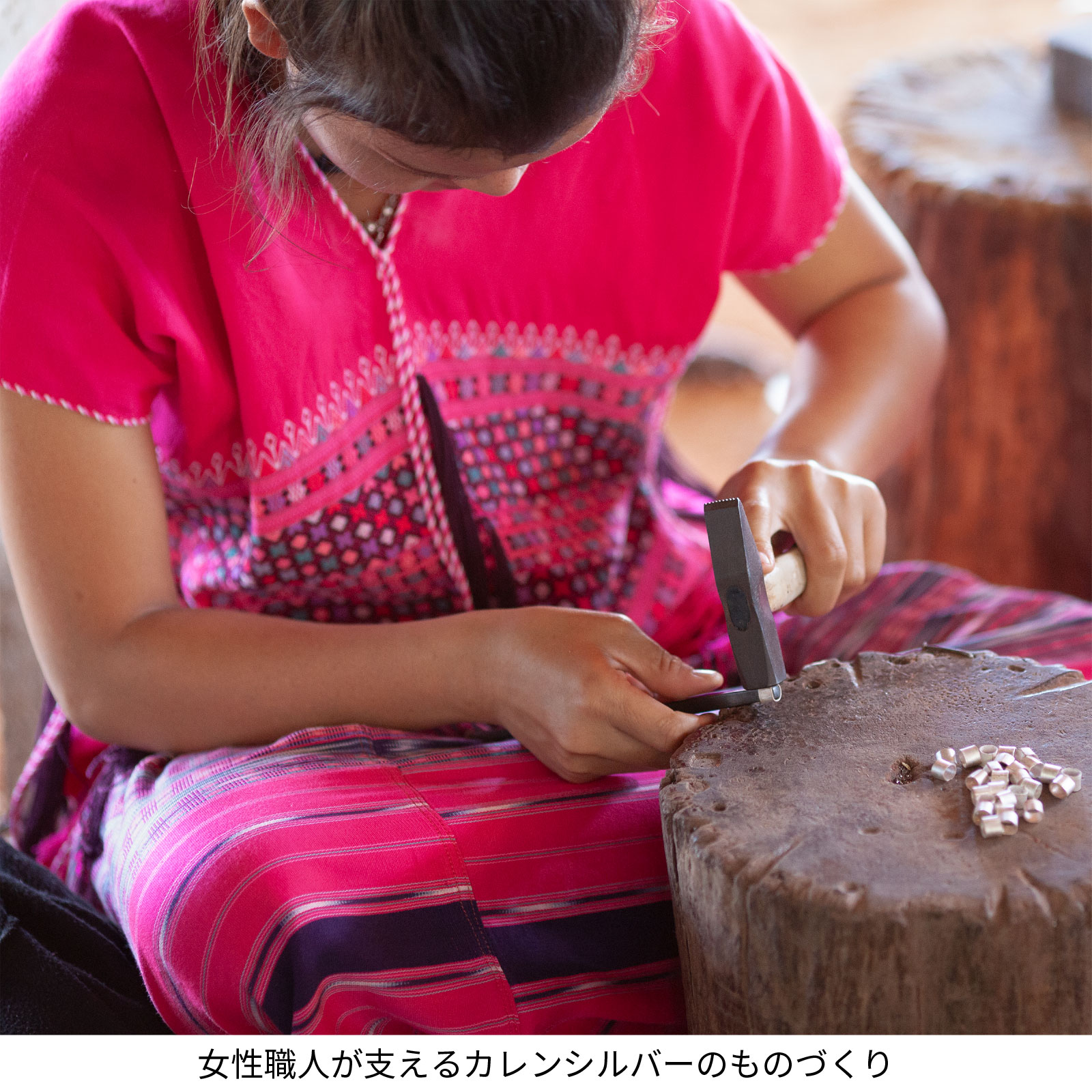 カレン族 カレンシルバー シルバービーズ ネックレス シンプル 民族
