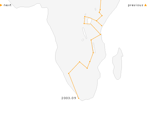 鉄郎の軌跡 - アフリカ～喜望峰